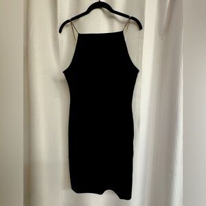 Black rhinestone strap dress